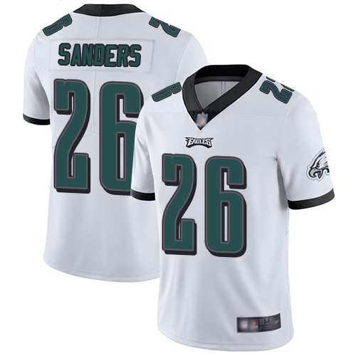 Men Philadelphia Eagles #26 Miles Sanders White Vapor Untouchable NFL Jersey Limited Player Football->nfl t-shirts->Sports Accessory